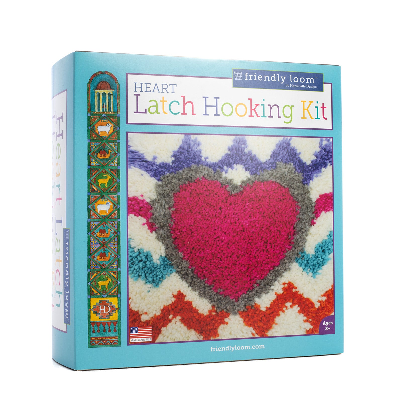 Heart Shaggy Latch Hook Kit - Latch Hook Rug Kits at Weekend Kits