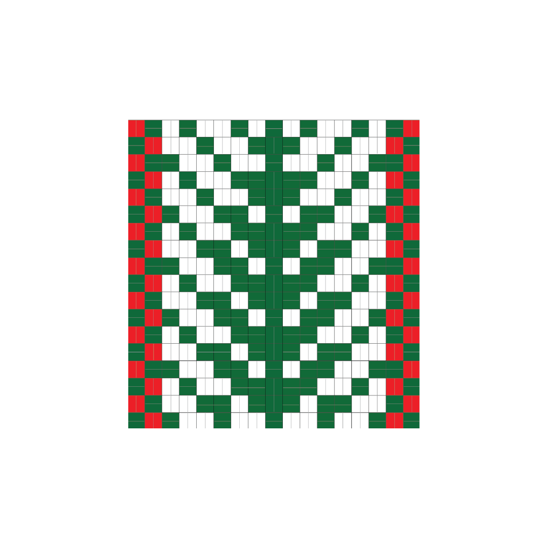Holiday Tree Pattern - Traditional Size in Holiday Brights