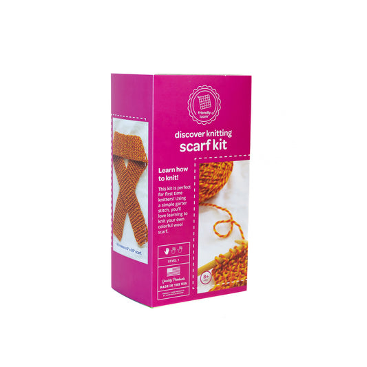 Discover Knitting: Scarf Kit - Orange