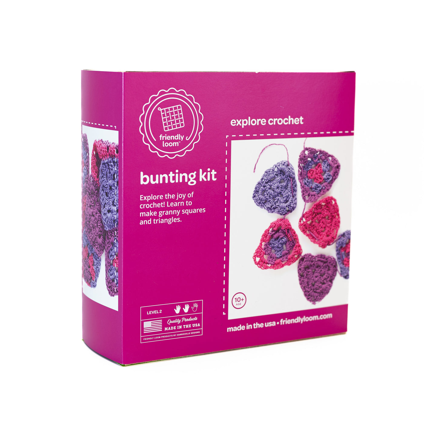 Explore Crochet: Bunting Kit – Berry