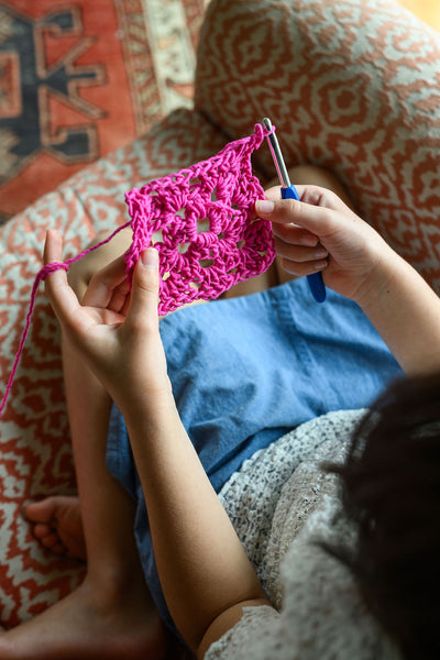Explore Crochet: Bunting Kit – Berry