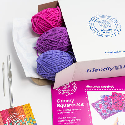 Explore Crochet: Granny Square Kit – Berry