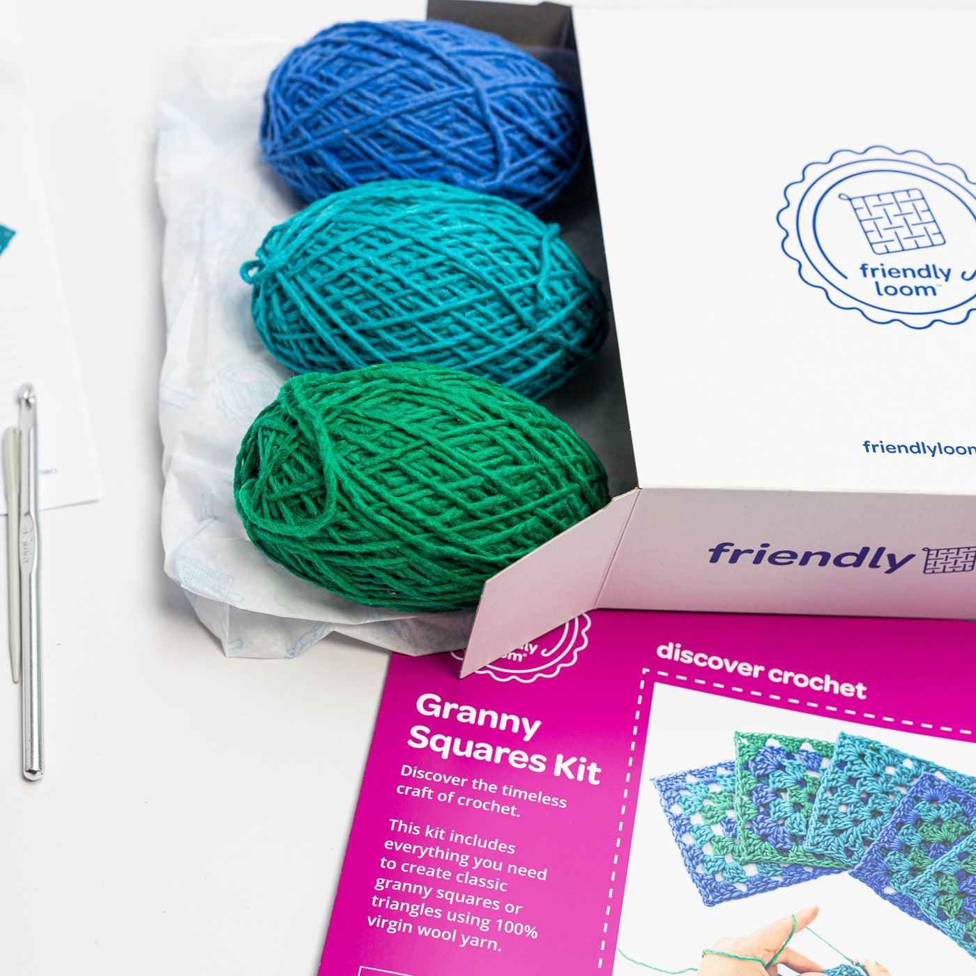 Explore Crochet: Granny Square Kit – Ocean