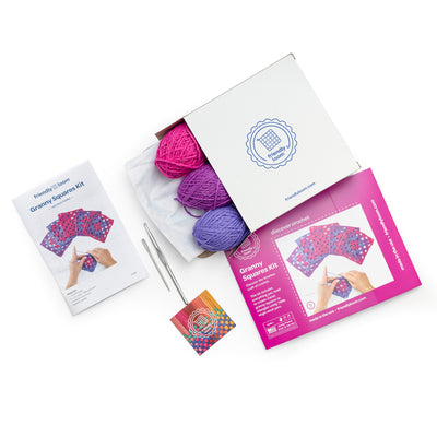 Explore Crochet: Granny Square Kit – Berry