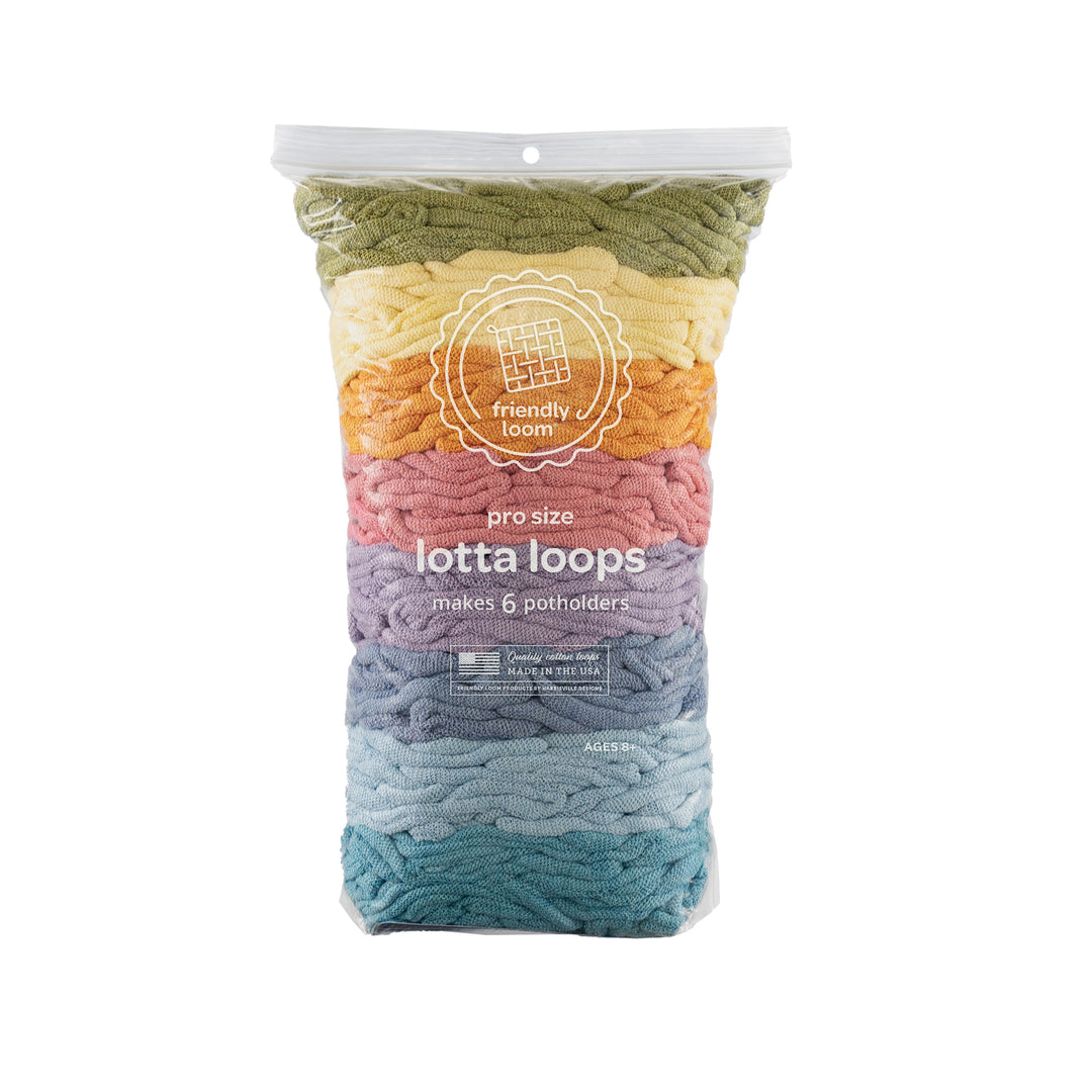 Harrisville Designs Friendly Loom Potholder Cotton Loops 10 Inch Pro Size Loops Make