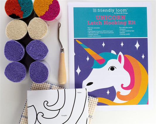 Discover Latch Hooking: Unicorn Kit